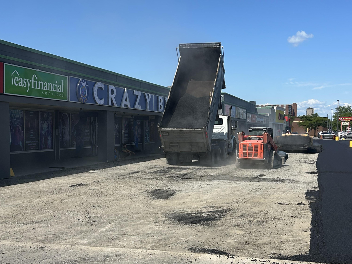 commerical asphalt repairs in parking lot
